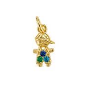 Son and Daughter Pendant in Gold Plated
