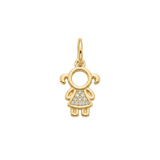 Pendente Menino/Menina Banhado a Ouro