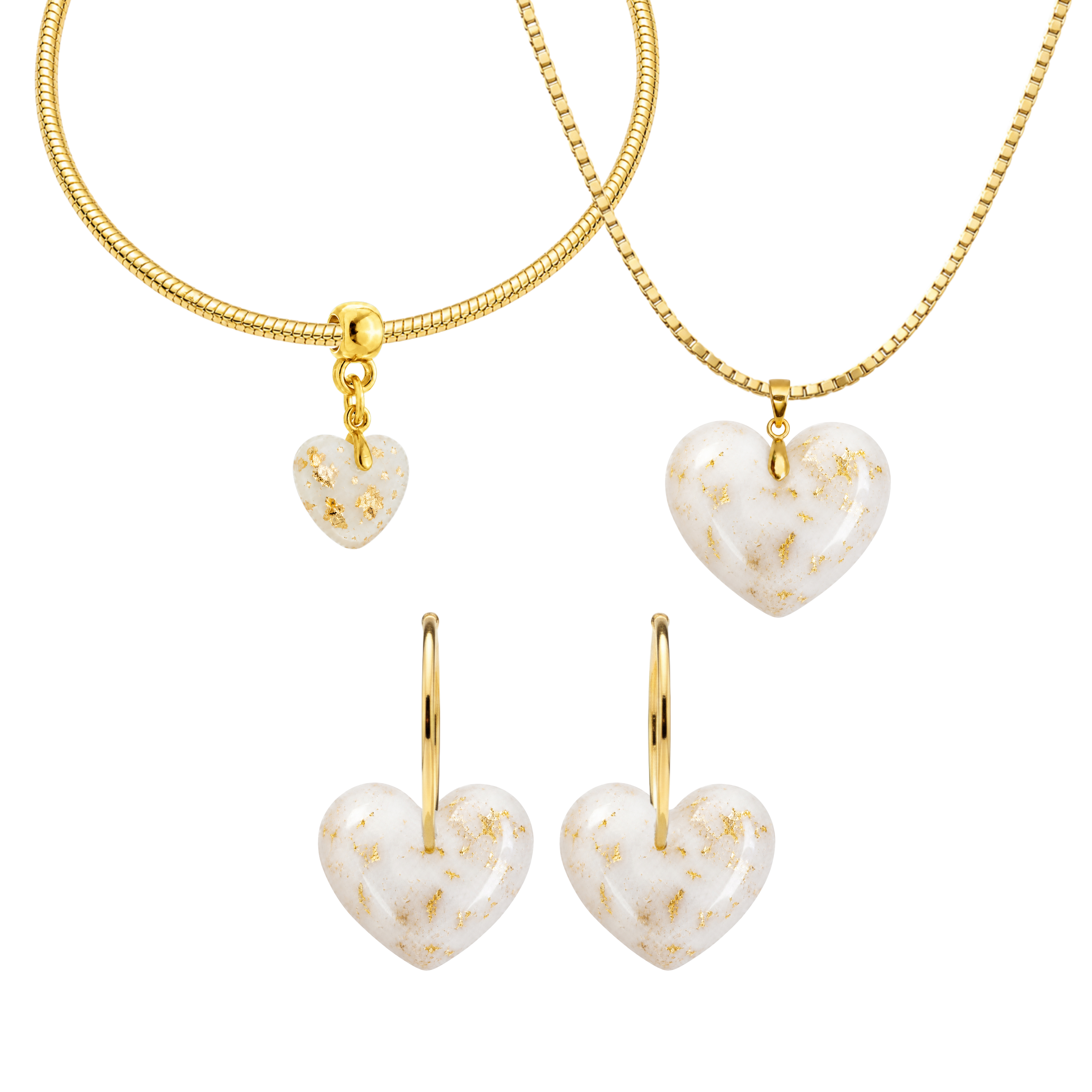 Chubby Heart with Gold Leaf