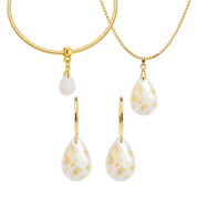 Diamond Drop with Gold Leaf