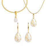Diamond Drop with Gold Leaf