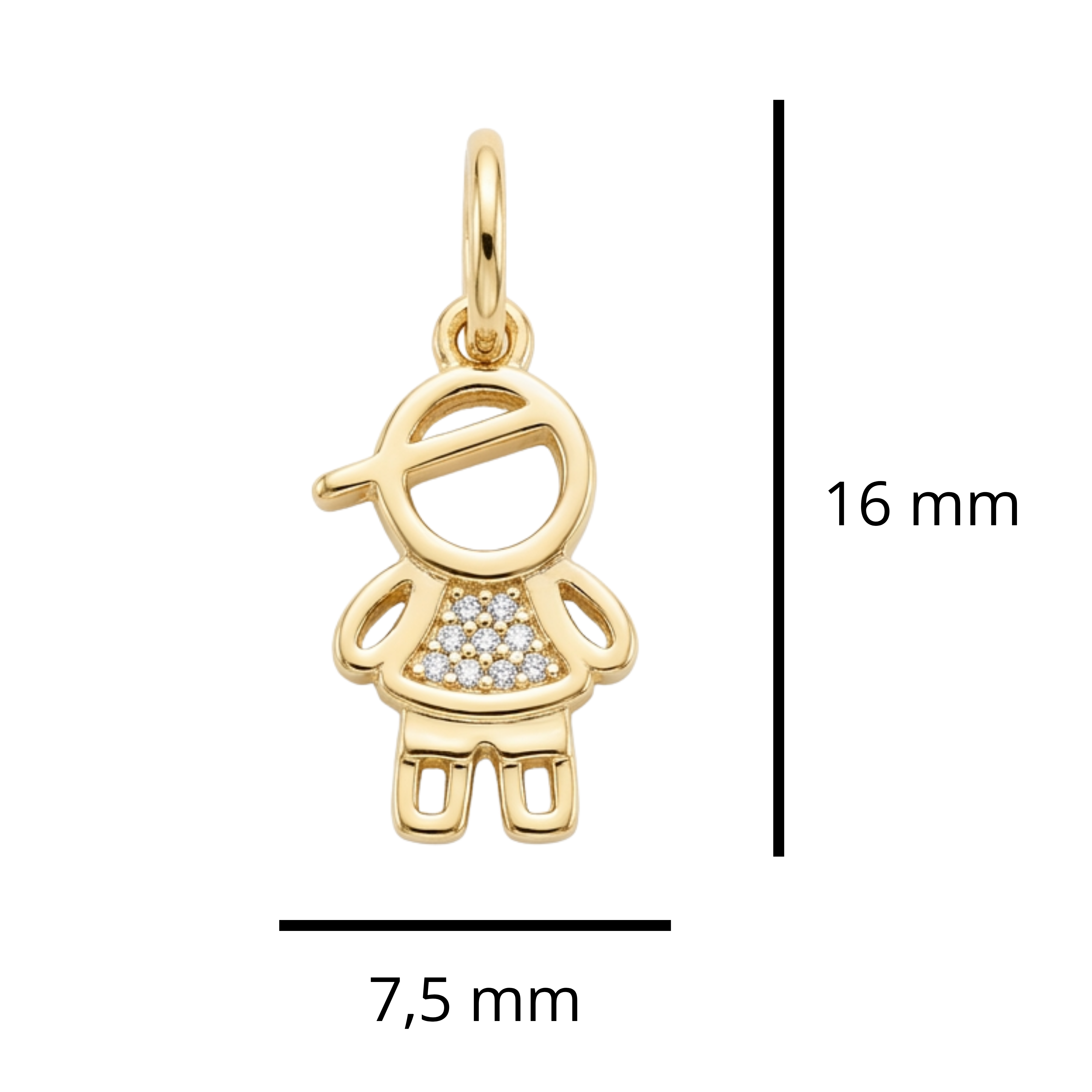 Boy/Girl Pendant in Gold Plated