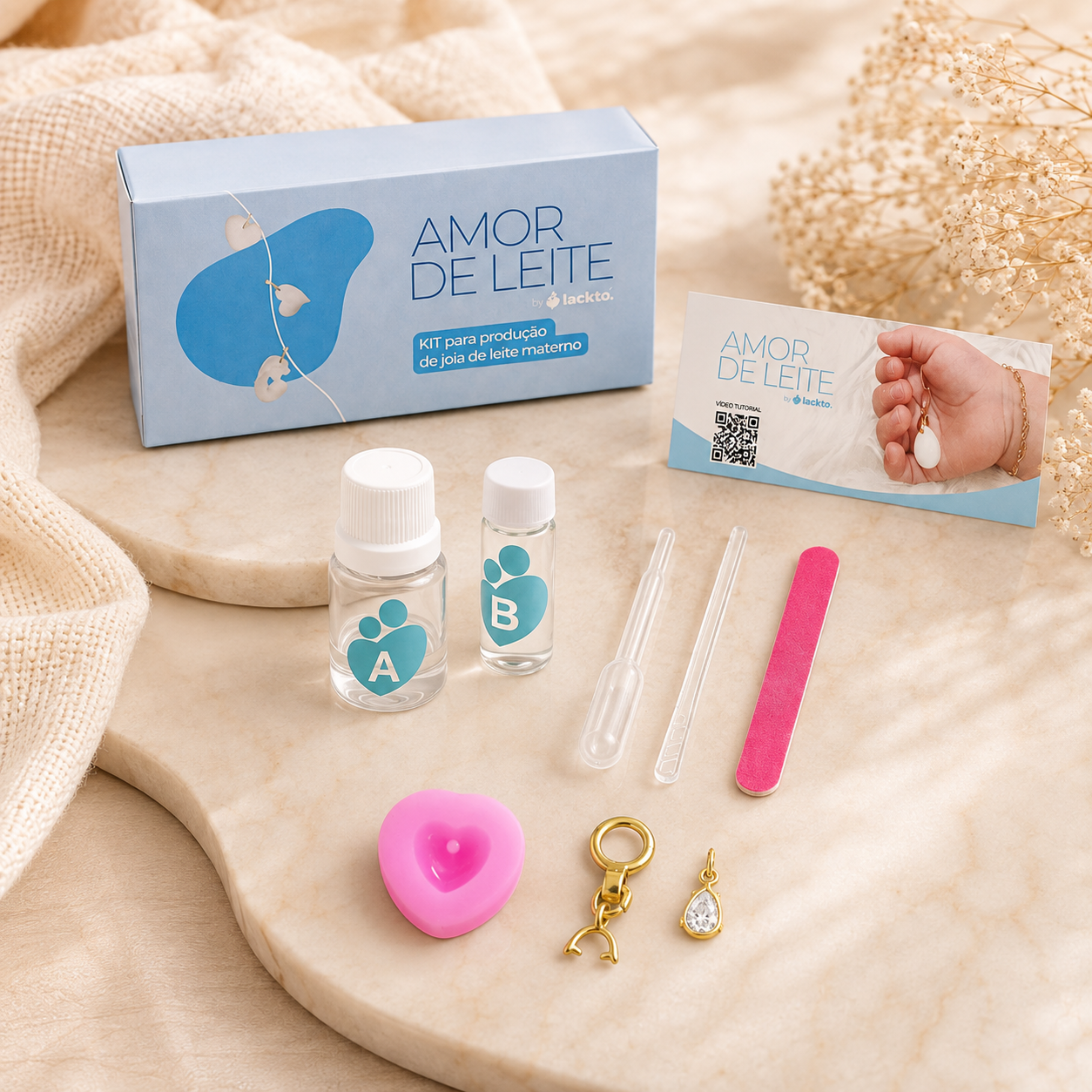 Mini Coração Gordinho com Gota Zircônia