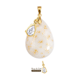 Chubby Drop with Gold Leaf and Zirconia Drop