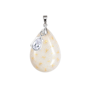 Chubby Drop Gold Leaf with Zirconia Drop