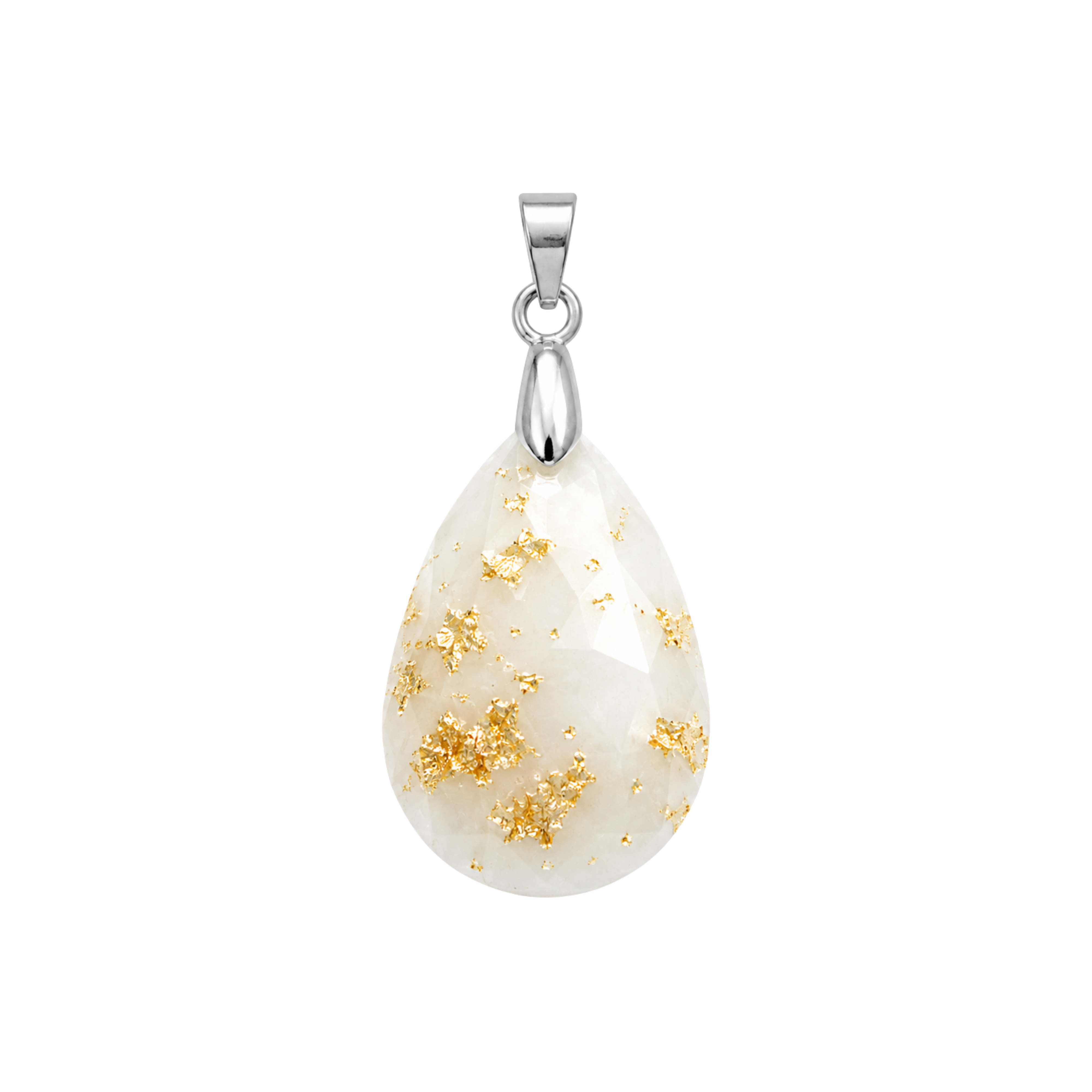 Diamond Drop with Gold Leaf