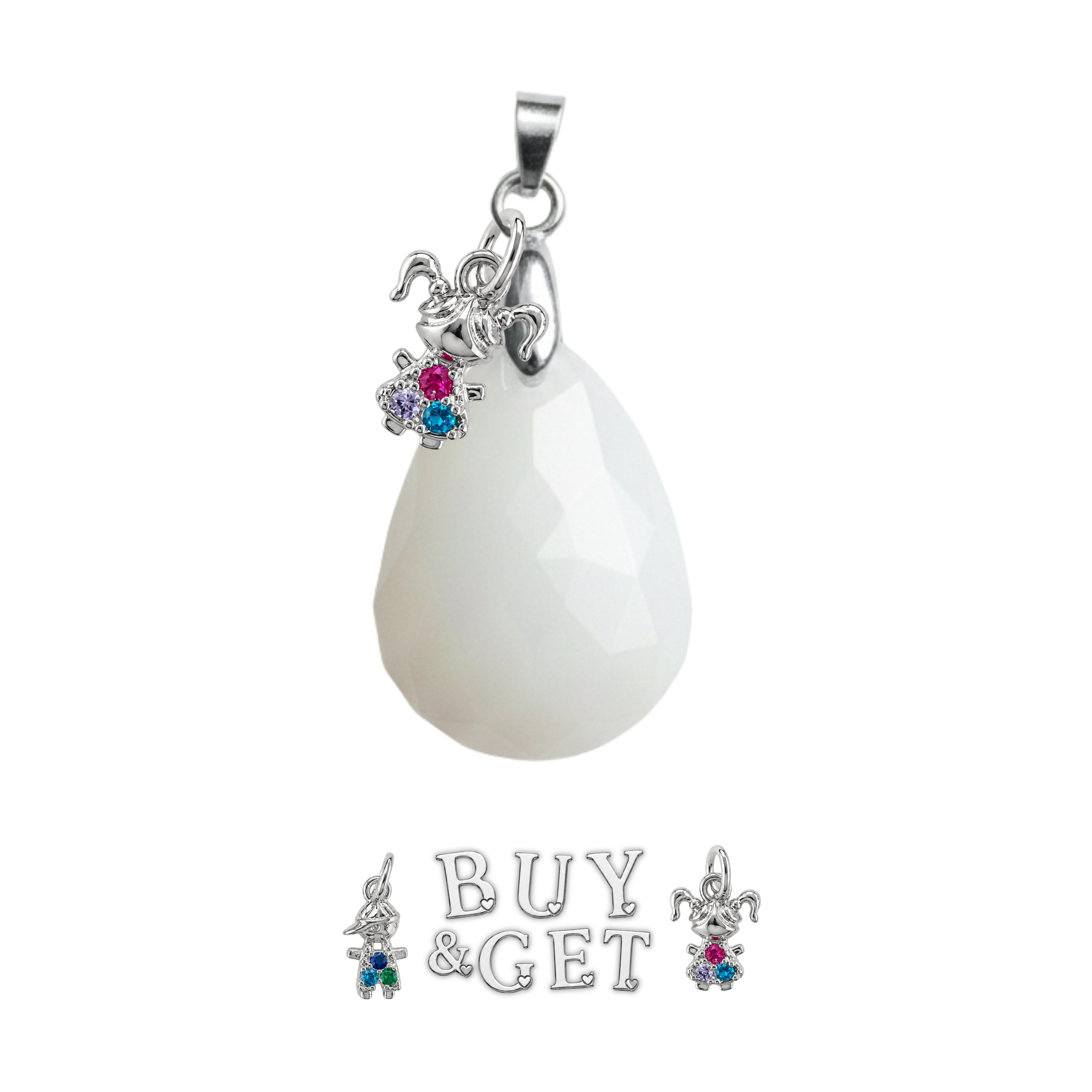 Diamant Tropfen mit Sohn oder Tochter