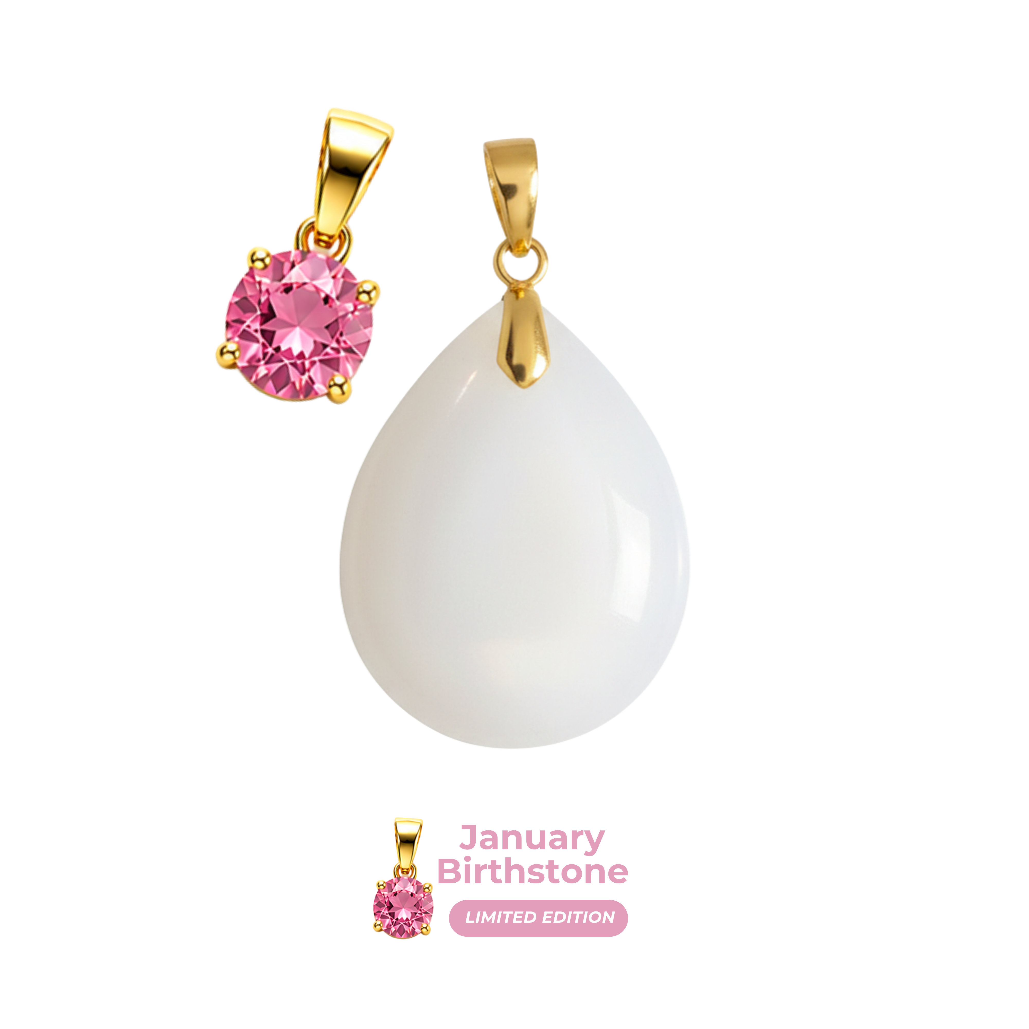 Chubby Mini Drop Birthstone Pendant