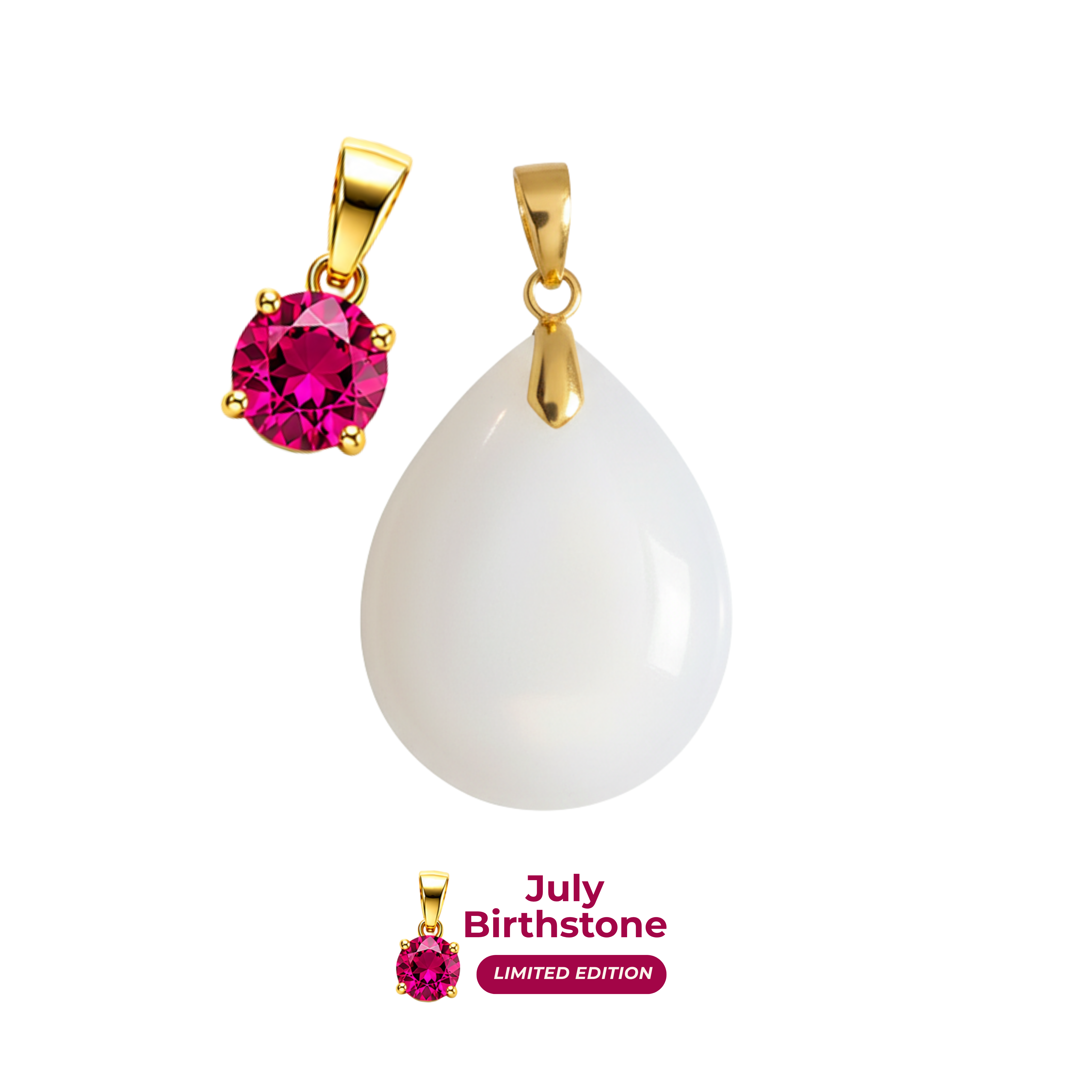 Chubby Mini Drop Birthstone Pendant