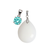 Mini Gota Adicional com Pingente de Pedra do Mês de Nascimento