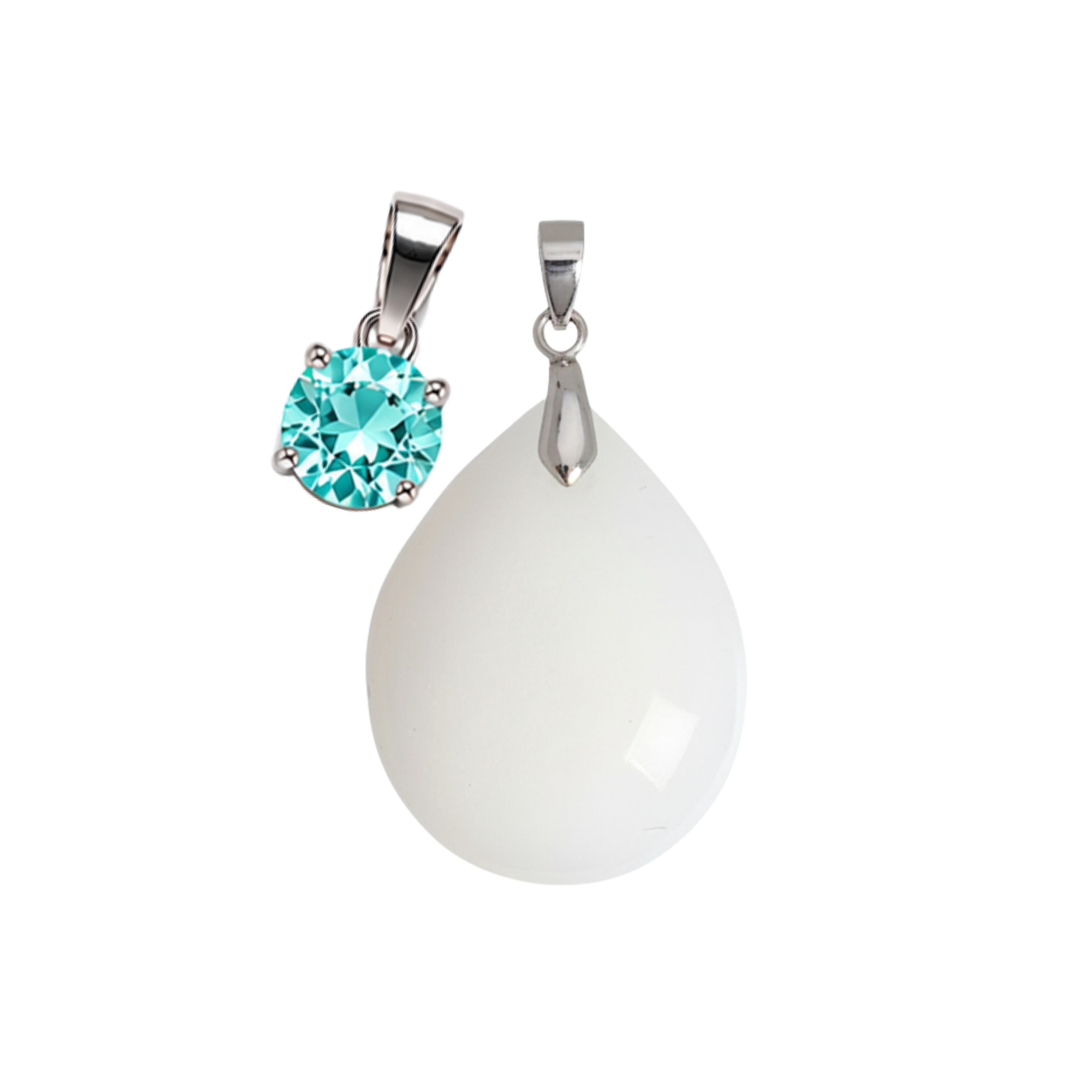 Mini Gota Adicional com Pingente de Pedra do Mês de Nascimento
