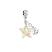 Mini Star Gold Leaf with Zirconia Drop