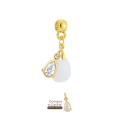 Mini Gota Lapidada com Gota Zircônia