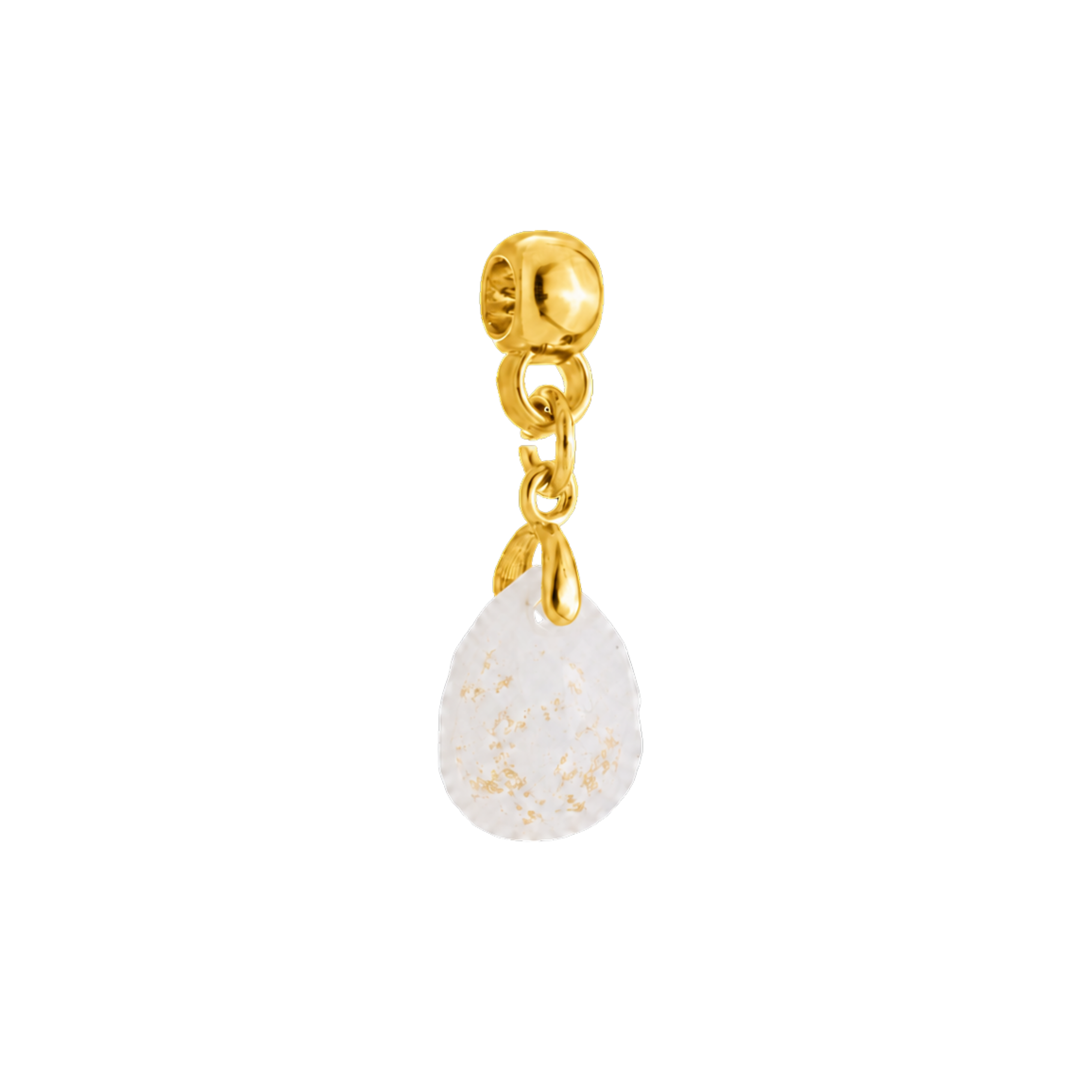 Mini Diamond Drop with Gold Leaf