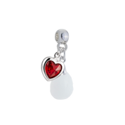 Mini Diamond Drop with Ruby Heart