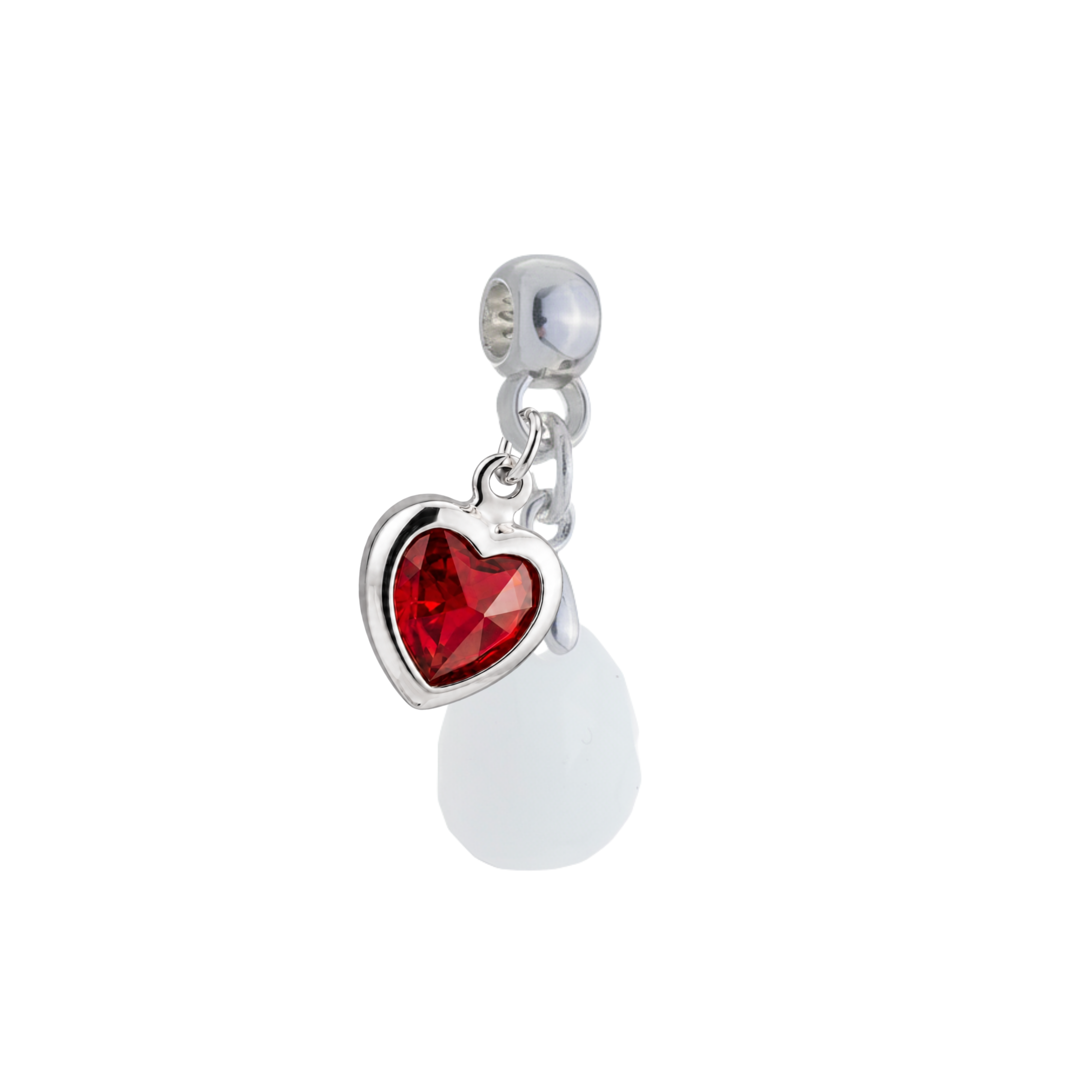 Mini Diamond Drop with Ruby Heart