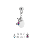 Mini Cuore Paffuto con Goccia di Zirconia