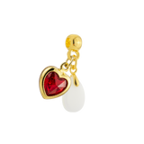 Mini Gota Reta com Coração Rubi