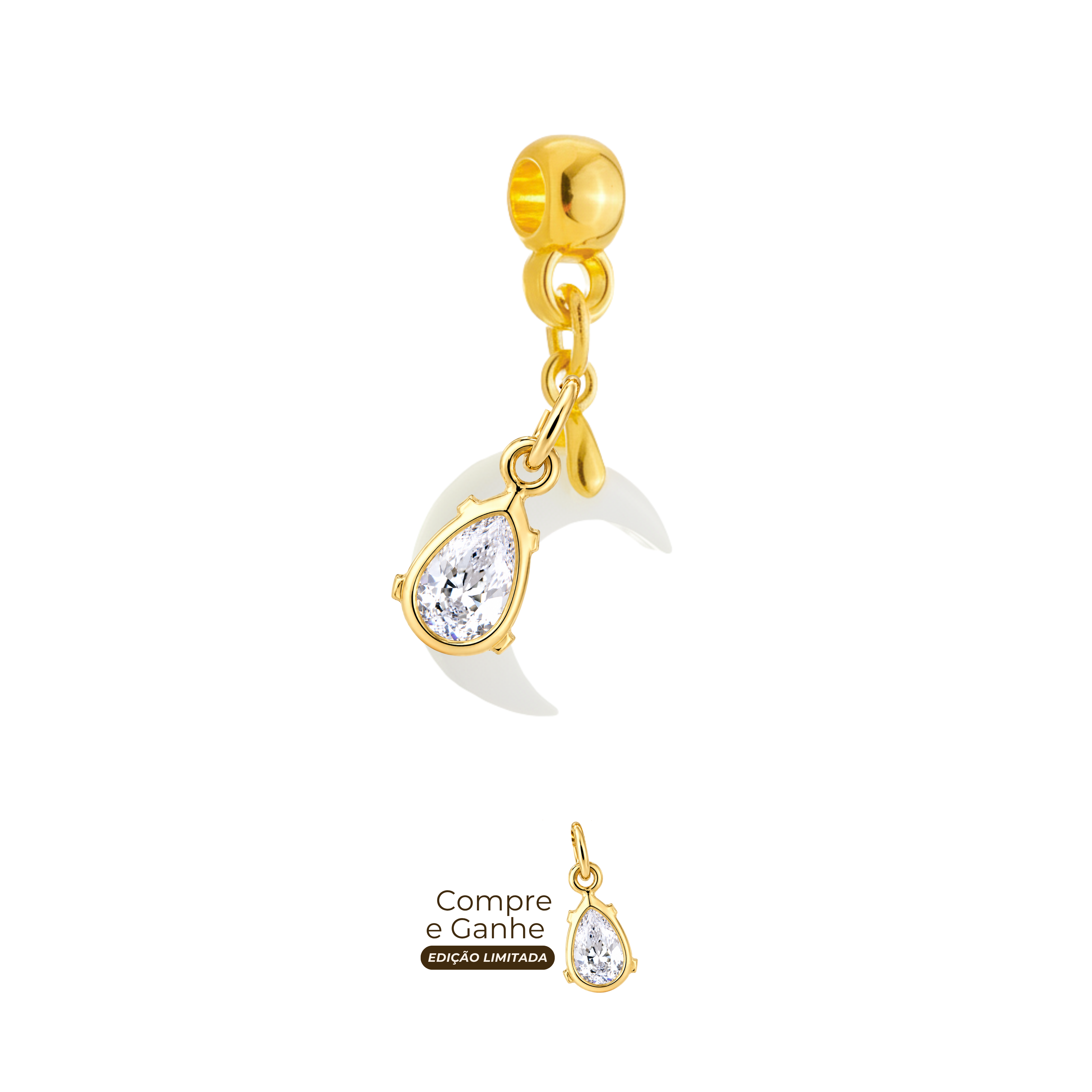 Mini Lua com Gota Zircônia