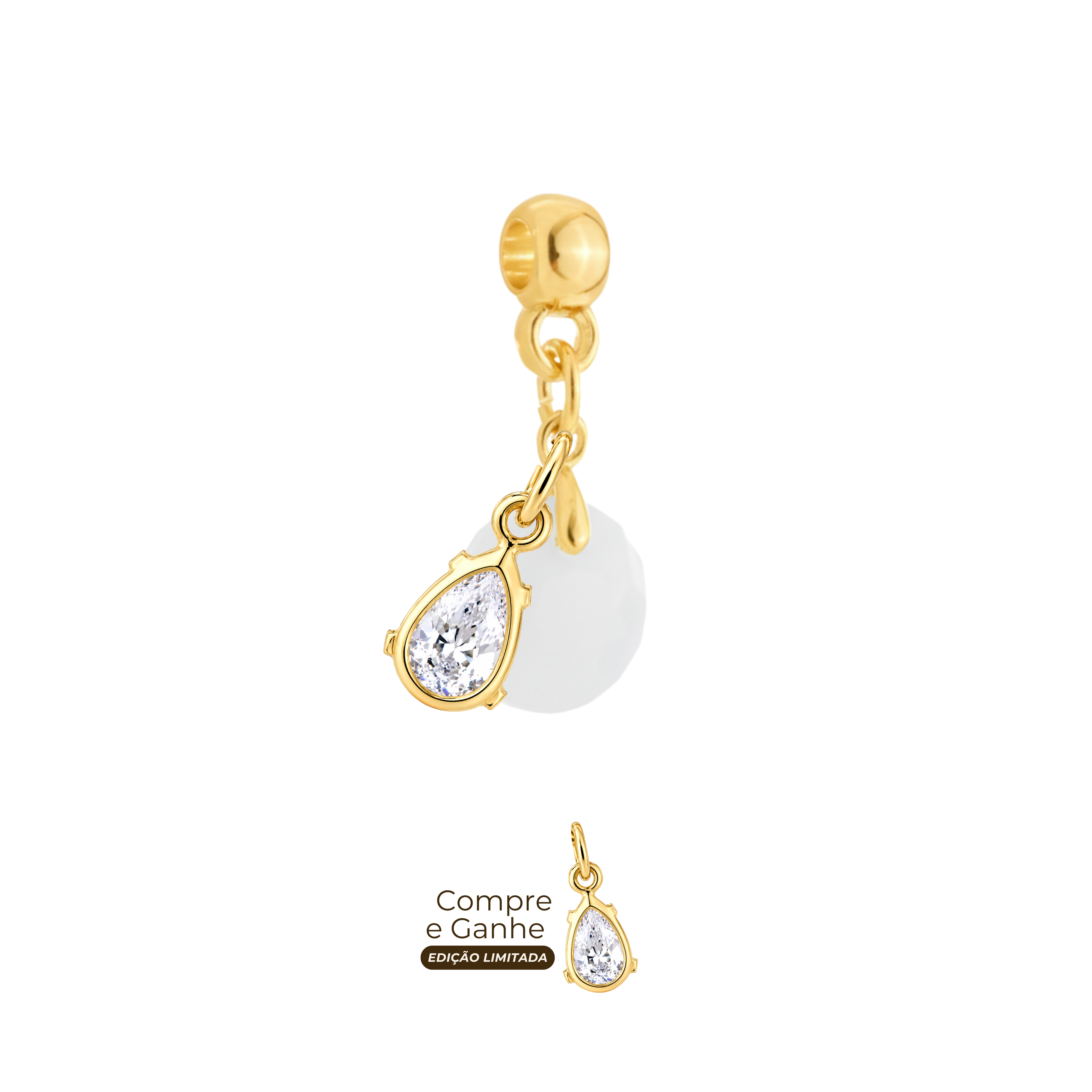 Mini Redondo com Gota Zircônia
