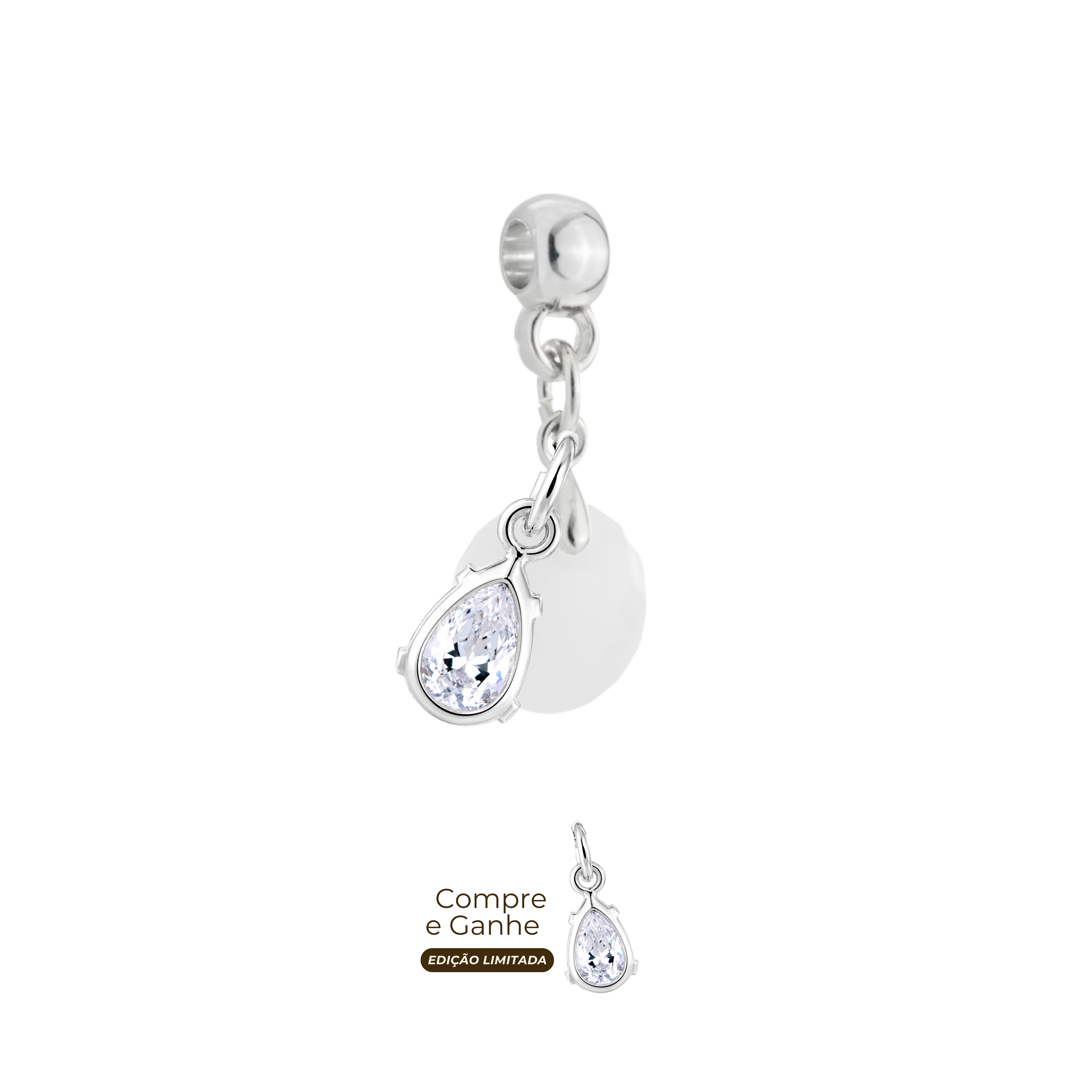 Mini Redondo com Gota Zircônia
