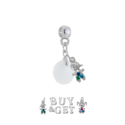 Mini Pummel Herz mit Zirkonia-Tropfen