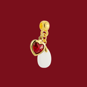 Zusätzlicher Charm mit Rubinherz