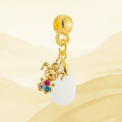 Zusätzlicher Anhänger mit Blattgold und Zirkonia-Tropfen