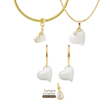 Coração Torcido com Gota Zircônia