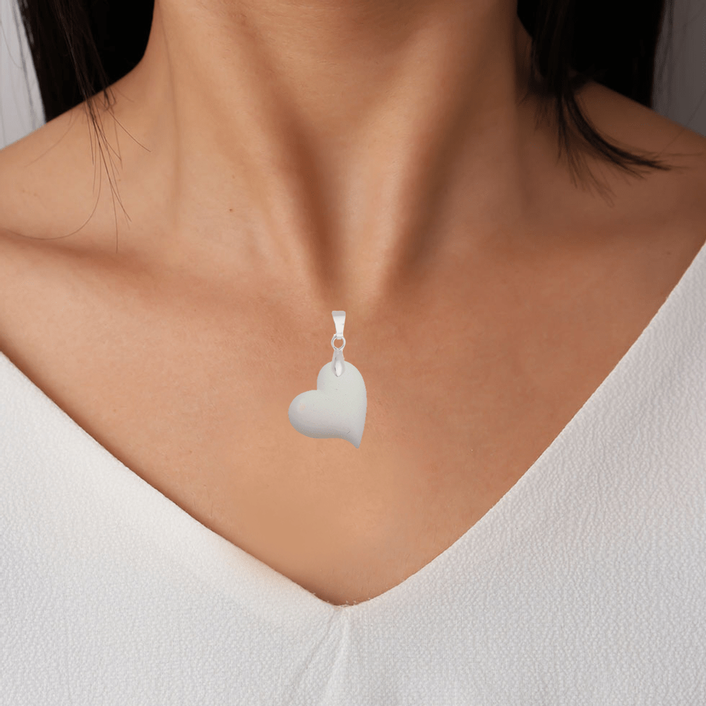Twisted Heart Pendant - Breastmilk jewelry